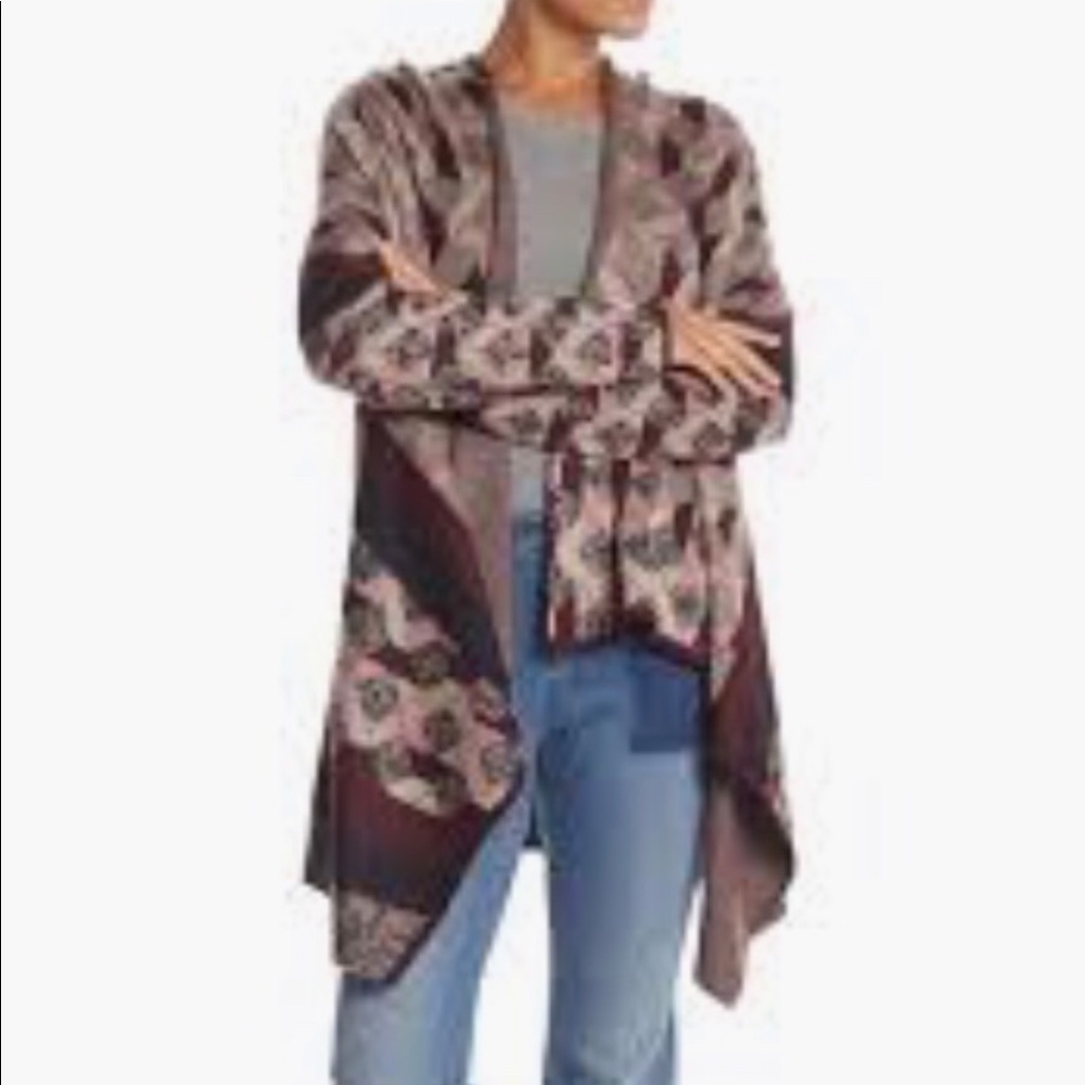 VERTIGO PARIS ASSYMETRIC DRAPE OPEN CARDIGAN /Smal